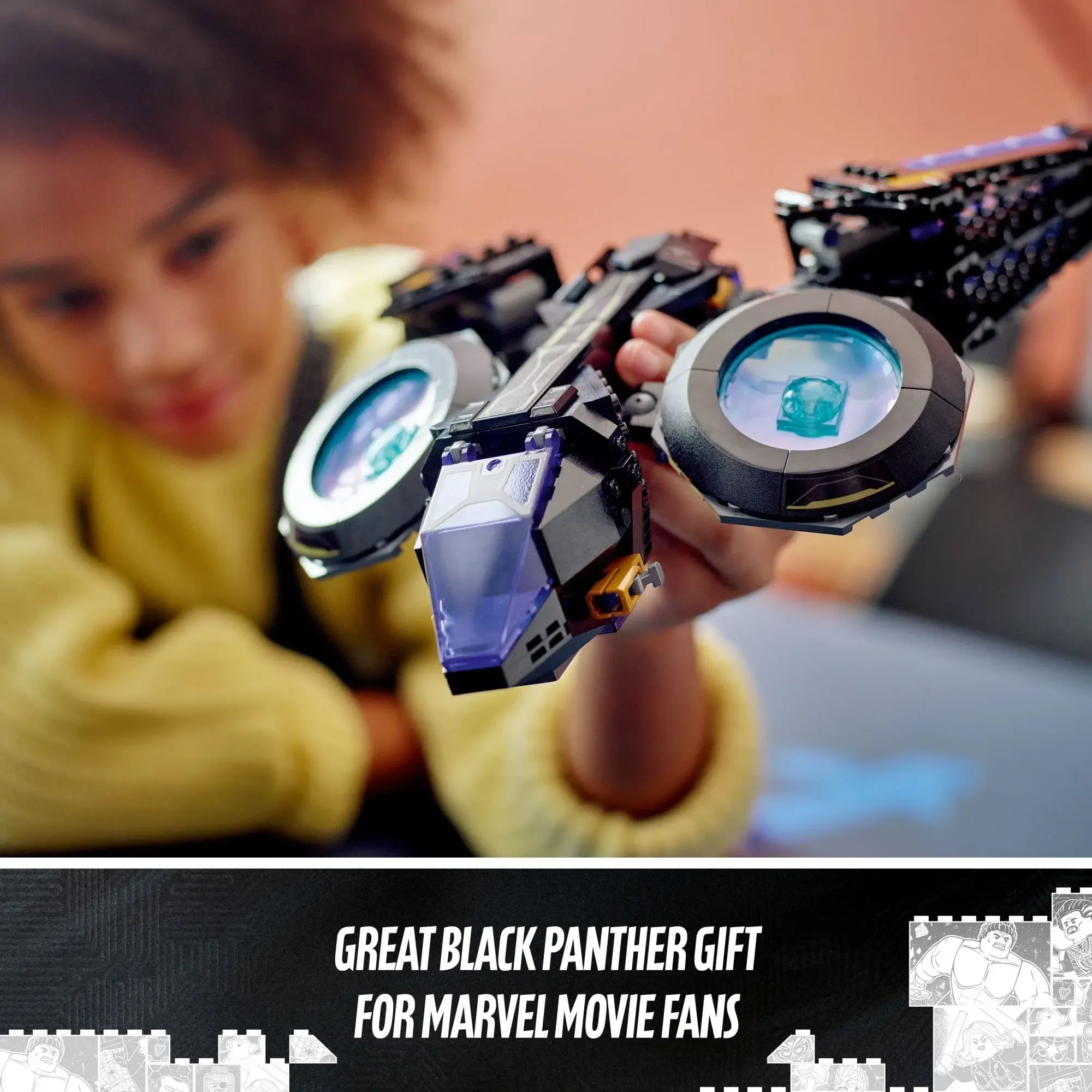 LEGO 76211 Marvel Черная пантера Wakanda Forever Shuri's Sunbird Набор строительных игрушек для детей, подарок для мальчиков и девочек (355 шт.) (art.: 3920cd5f48cbe) - 3920cd5f48cbe