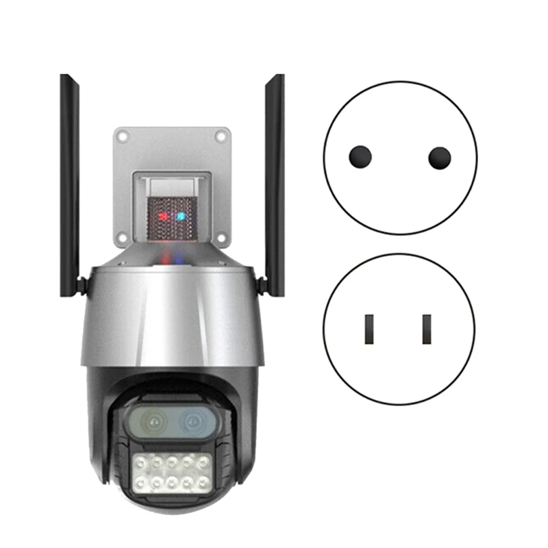 IP-камера видеонаблюдения, 8 Мп, 4K, двойной объектив, Wi-Fi, 8-кратный зум, автослежение, аудио