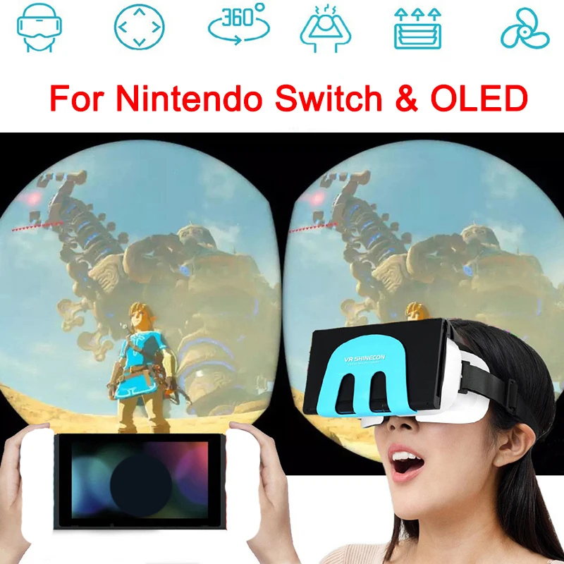 G11 VR Shinecon 3D Очки Виртуальной Реальности Для Nintendo Switch И OLED — VR-гарнитура, Очки, Игровые Аксессуары С Линзами