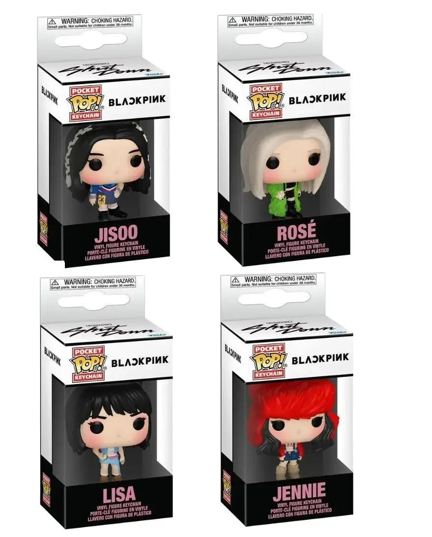 Funko Pop Черный Розовый Lisa Jisoo Rose Jennie Брелок Фигурки Карманный Поп Брелок Виниловая Фигурка Коллекция Модель Игрушки