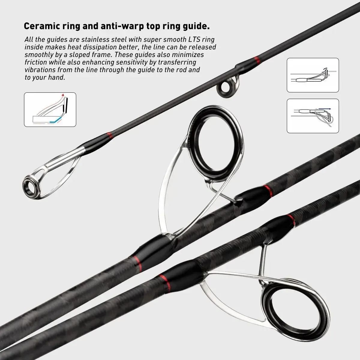 Фото Удочки INSHORE Inshore SeeBass Удочка 2,4 м 2,7 м 3,0 м MH Морской свет Быстрый длинный заброс спиннинговые удочки №4
