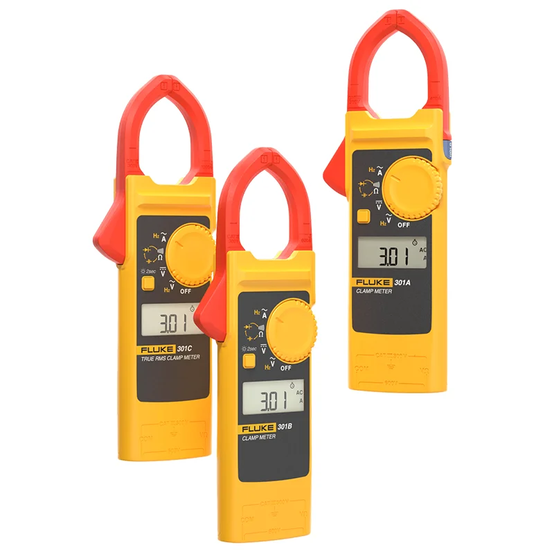 Цифровые клещи Fluke 301 Series F301A/ F301A +/F301B/F301C, тестер напряжения переменного/постоянного тока с Ом, kontinkontinuitas