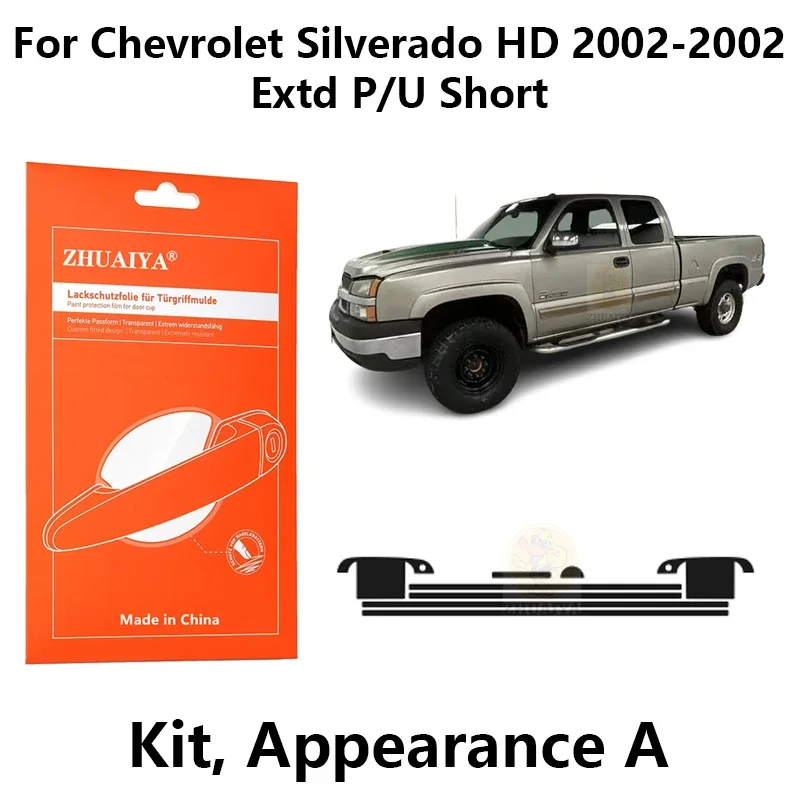 Защитная пленка ZHUAIYA для красок дверной ручки, ТПУ PPF для Chevrolet Silverado HD 2004-2002 Extd P/U Short