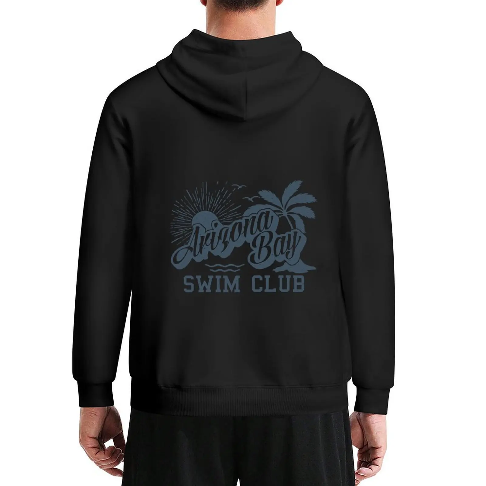 Синяя футболка Arizona Bay Swim Club с капюшоном, зимняя одежда, мужская осенняя одежда, мужская одежда, мужская одежда, мужская толстовка с капюшоном