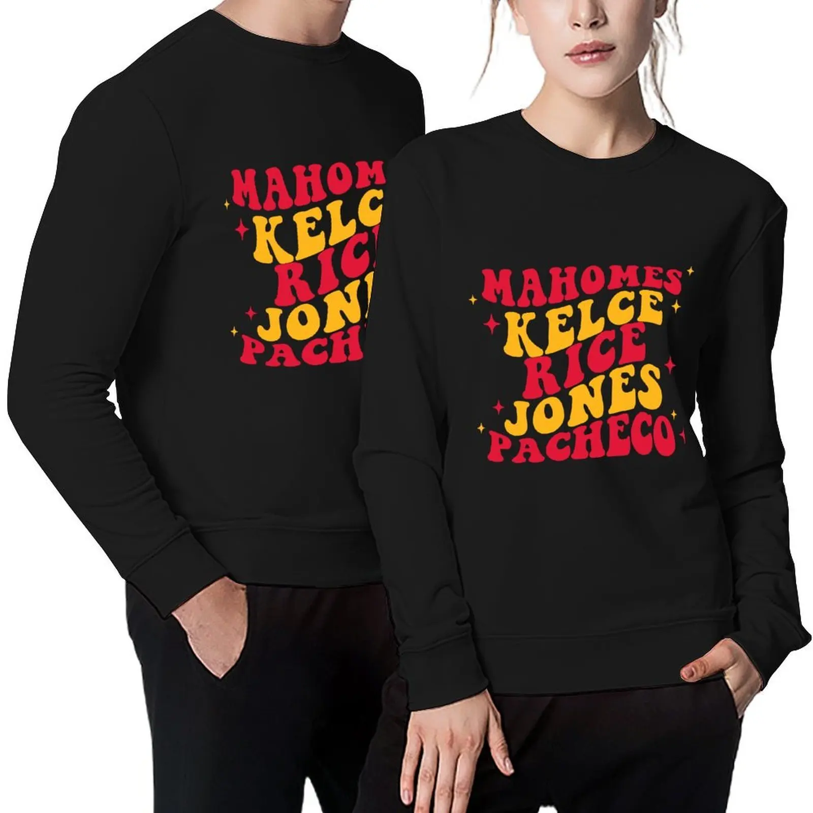 Mahomes, Kelce, Rice, Jones, Pacheco Пуловер спортивный костюм мужская дизайнерская одежда мужская одежда мужская осенняя одежда толстовка