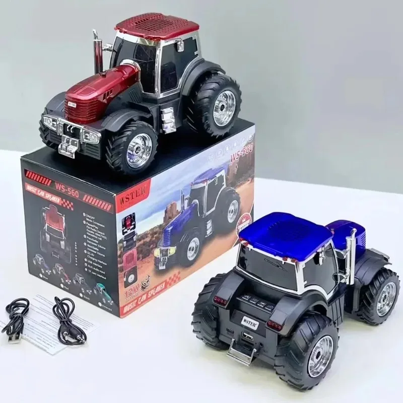 WS-560 12 Вт Портативная модель трактора Bluetooth-динамик Стерео Беспроводной BT TWS Сабвуфер FM-радио TF USB Музыка Автомобильный бас Caixa De Som