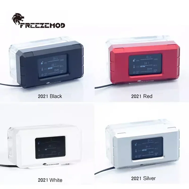 FREEZEMOD Компьютерный интеллектуальный расходомер водытермометр, скорость оборотов в минутутемпература, ЖК-дисплей 3 в 1, алюминий + акрил LSJ-ZN (art.: 3920cf3f5cdc6) - 3920cf3f5cdc6