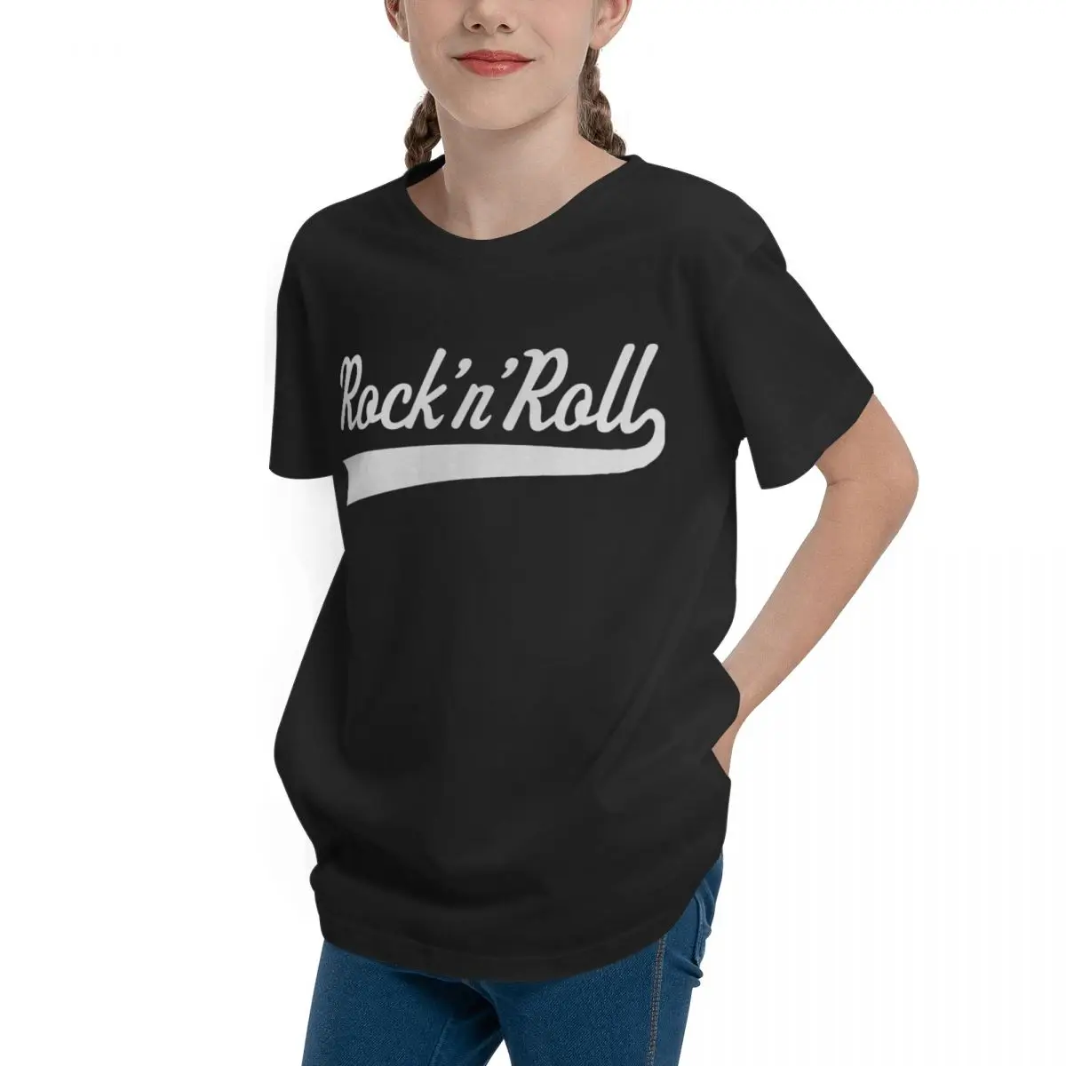 Футболка Rock & X27 N & X27 Roll (белая) Essential Essentia, высокое качество, Классическая футболка с юмором, графический отдых, Ретро футболка Teeanger