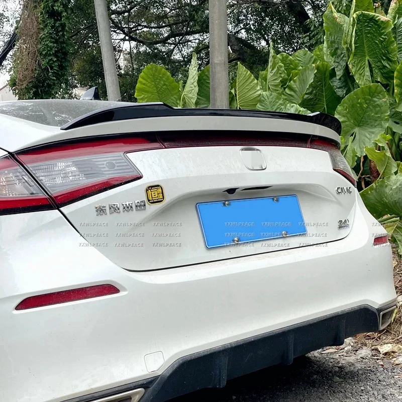 Для Honda Civic Hatchback 11-го поколения 2022 2023 2024, спойлеры для украшения автомобиля, стиль M4, ABS пластик, задний спойлер багажника, крылья