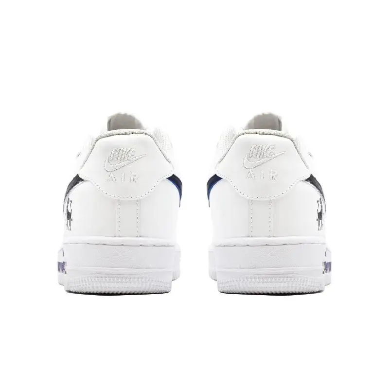 Фото 【Настроить】Nike Air Force 1 Обувь для скейтбординга Женские низкие белые/синие кроссовки DD8959-100 №4