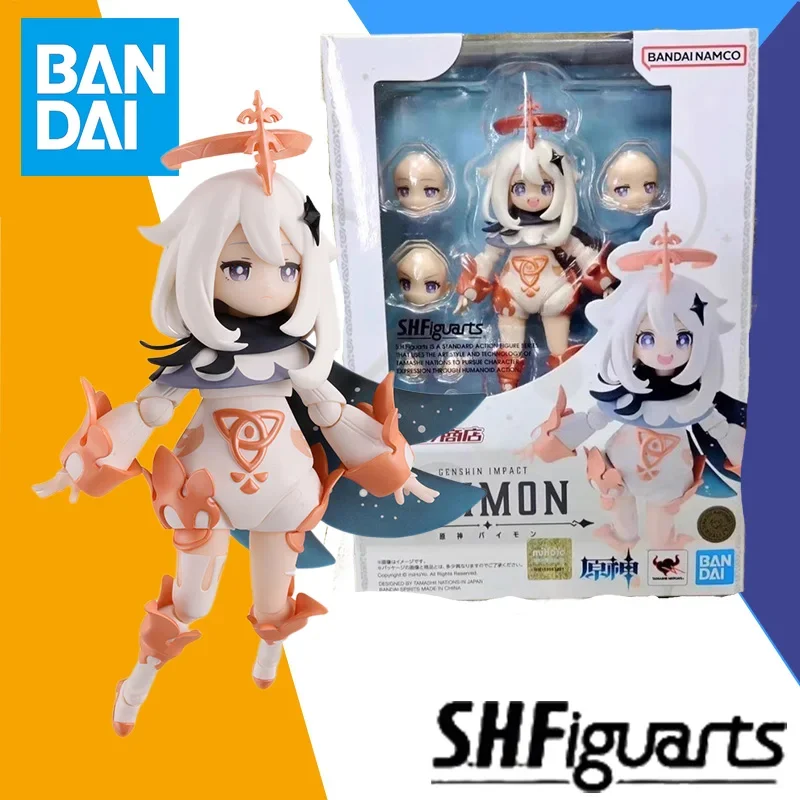 В наличии Bandai Original S.H.Figuarts SHF GENSHIN IMPACT PAIMON аниме фигурка модель готовая игрушка в подарок для детей