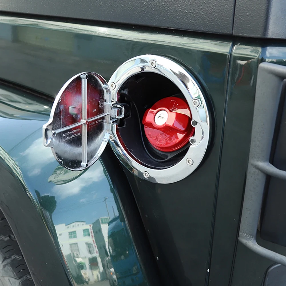 Фото Наполнитель топливного бака крышка декоративная отделка Крышка для Jeep Wrangler JK JL Gladiator JT 2007-2023 неограниченные автомобильные внешние аксессуары №5