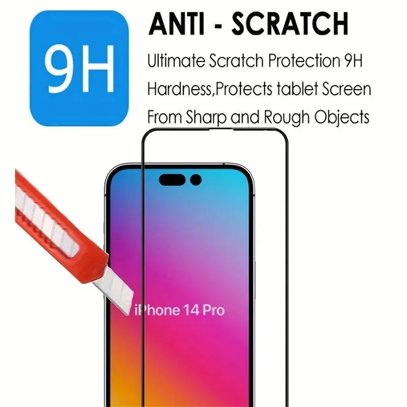Фото Закаленное стекло с полным покрытием для IPhone 15 Pro Max 13 12 Mini 7 8Plus, защитная пленка для экрана IPhone 14, 11 Pro Max, XR, XSMax, стекло, 2 шт. №2