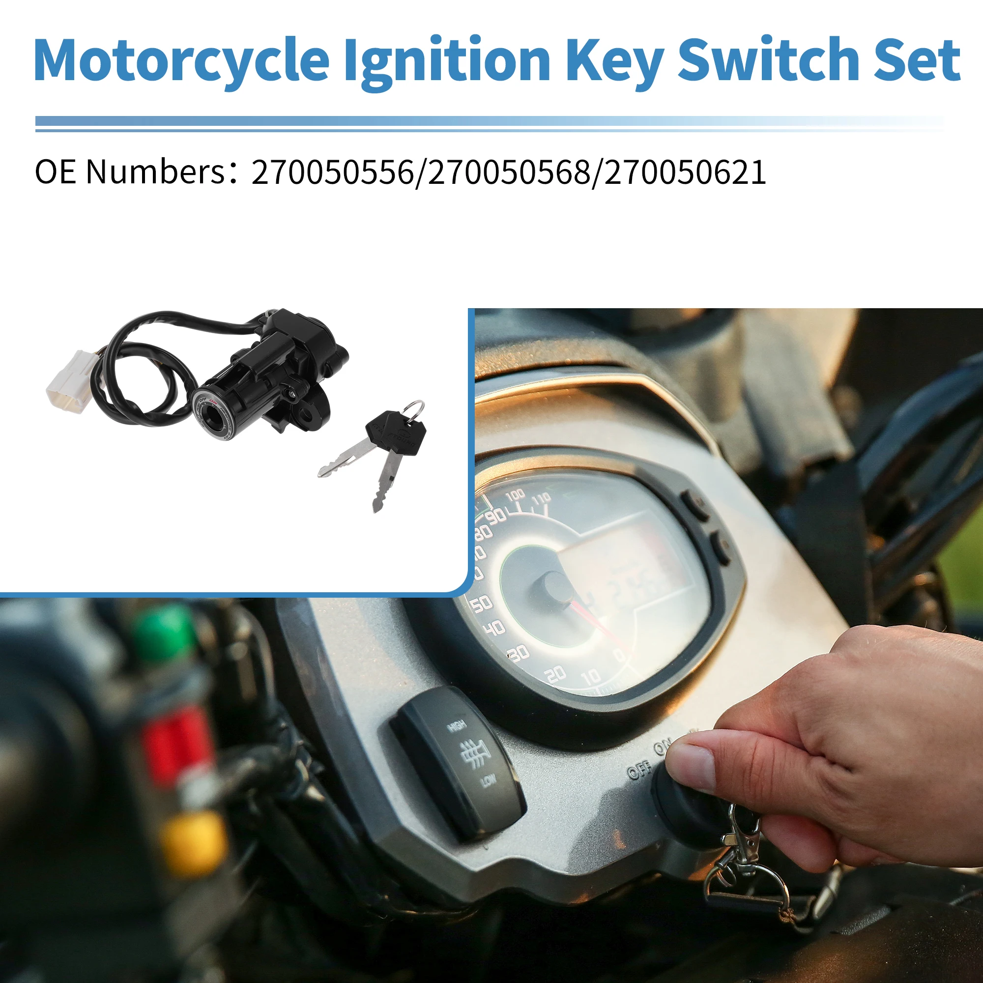 Ключ зажигания UXCELL No 270050556 для Kawasaki ZX1000 Ninja 1000 2011-2018 1 комплект