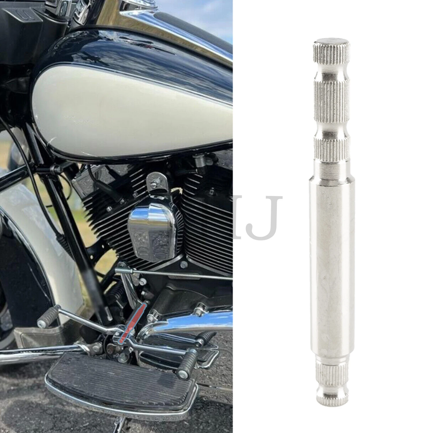 Фото Внутренний вал рычага переключения передач мотоцикла для Harley Touring Electra Street Glide Road King FLHR 1984-2016, металл, серебристый №2