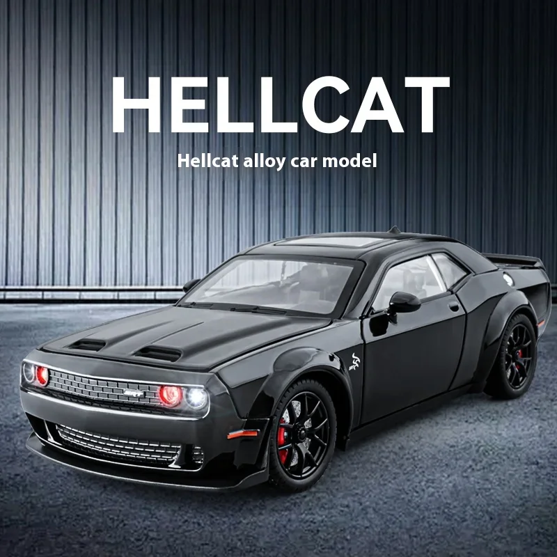 Модель автомобиля из металлического сплава в масштабе 1:24 Dodge Challenger SRT Hellcat Компьютерная