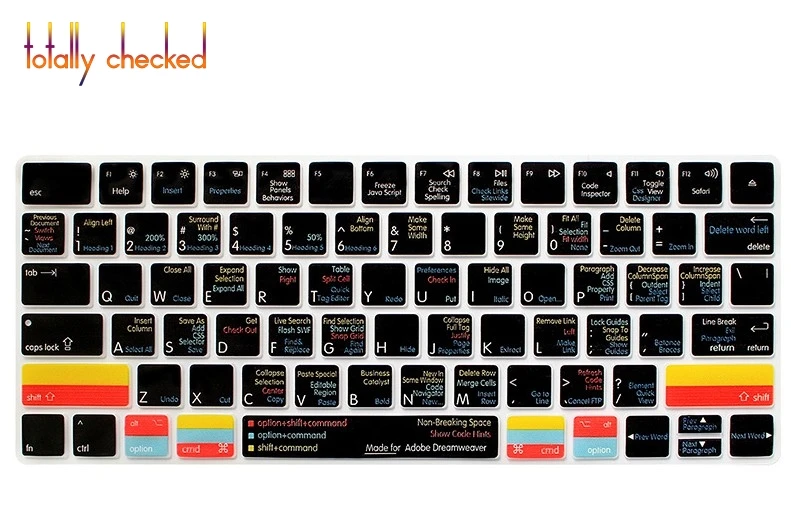 Силиконовые накладки на клавиатуру для Apple Magic MLA22B/A US For Adobe Keyboard Adobe Dreamweaver