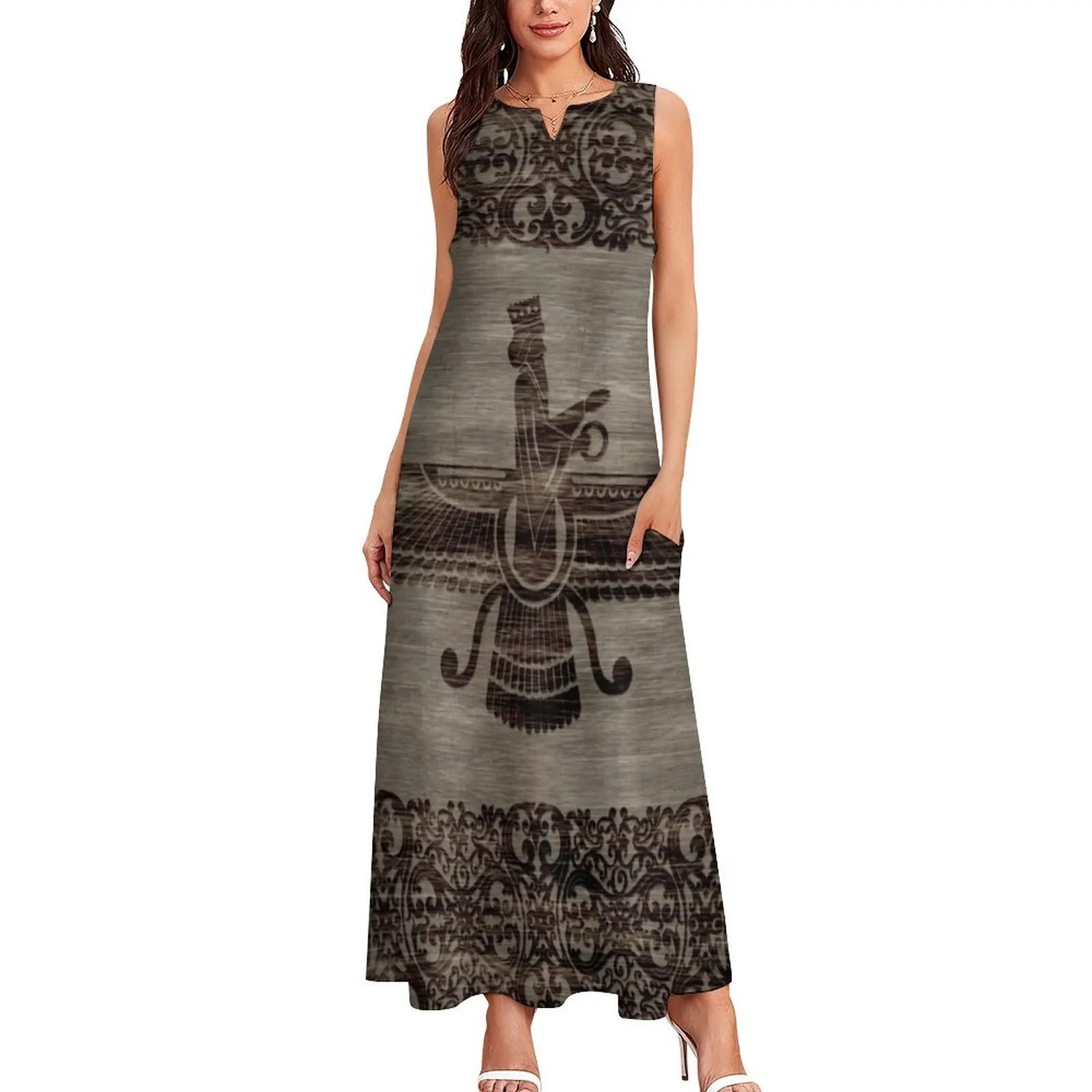 Фото Farohar - faravahar -Fravashi Long Dress женская одежда платья с длинными рукавами №2