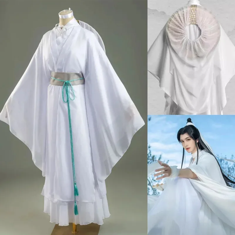 Фото Xie Lian Косплей Костюм Tian Guan Ci Fu Косплей Xielian Парики Бамбуковая шляпа Опора Мужчины Женщины Хэллоуин Комикс Полный комплект Аниме Косплей №4