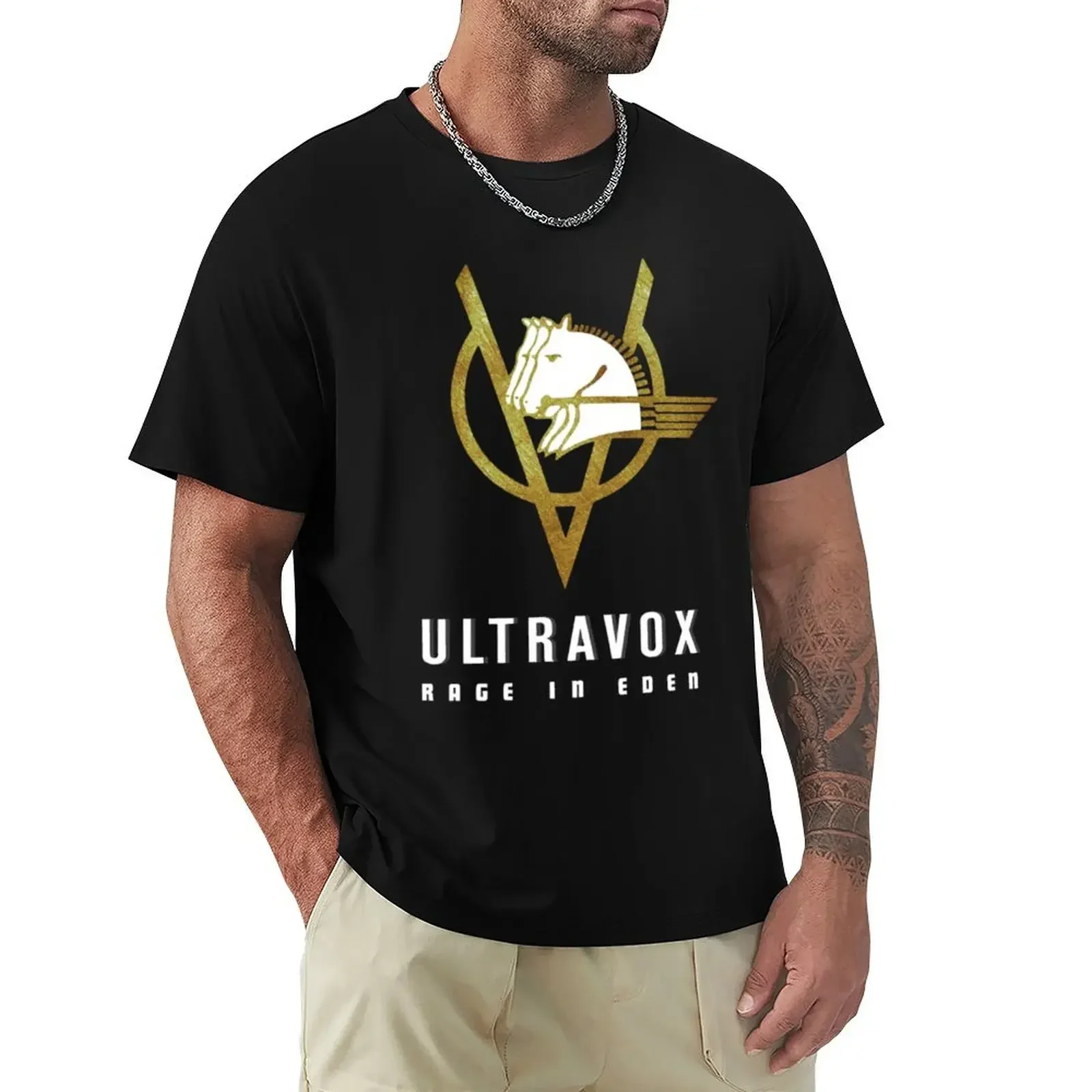 Ultravox Rage футболка большого размера, черная Эстетическая одежда, мужская одежда