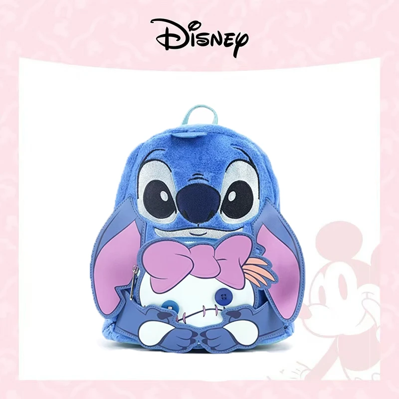 Новый рюкзак Disney Stitch's Loungefly, роскошный брендовый оригинальный мини-рюкзак, модный женский мини-рюкзак с героями мультфильмов, повседневный 3D рюкзак