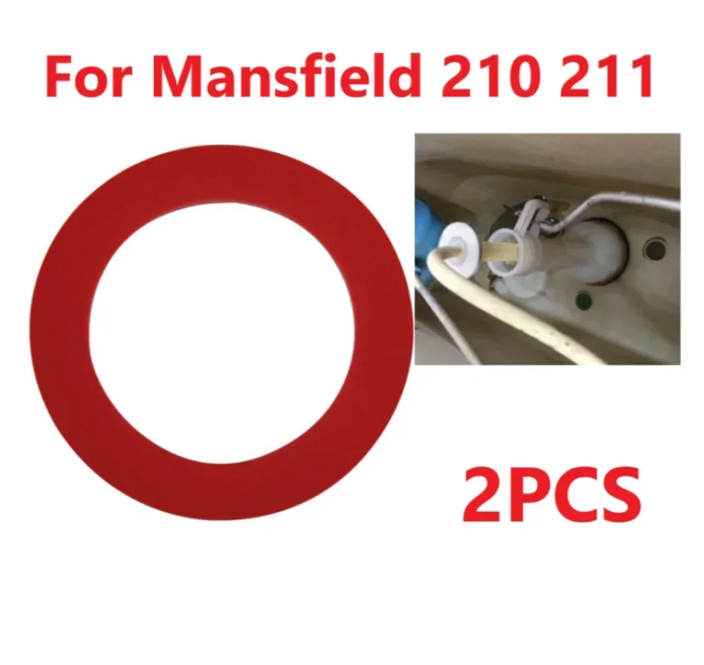 2 шт. заменяет уплотнение смывного клапана для Mansfield 210 и 211, ремонт туалета, красное уплотнение смывного клапана, сменные уплотнения туалета