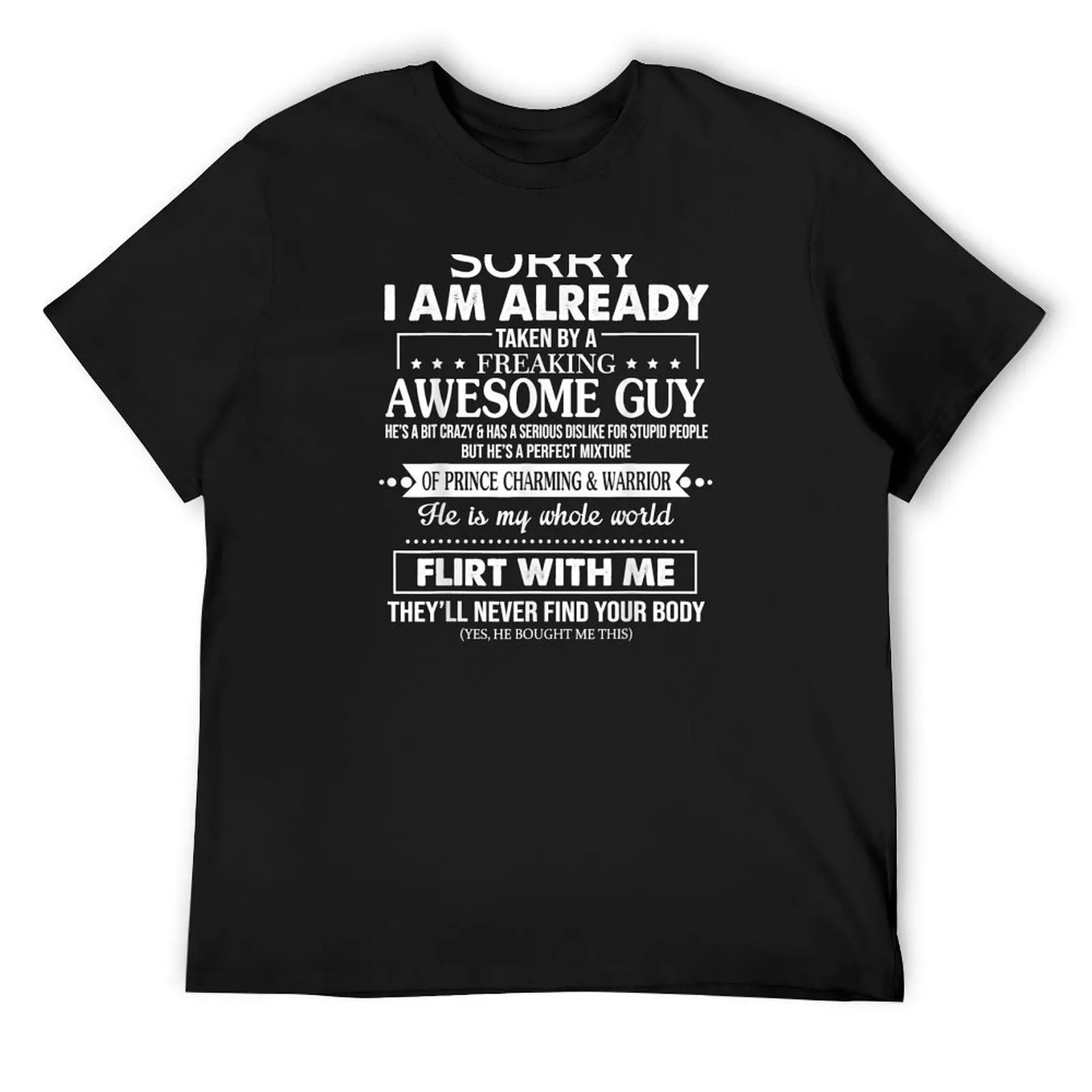 Футболка «Извините, я уже забрала сквозь» Awesome Guy Husband, забавные подарки, рубашка в стиле аниме, быстросохнущие простые белые футболки для мужчин