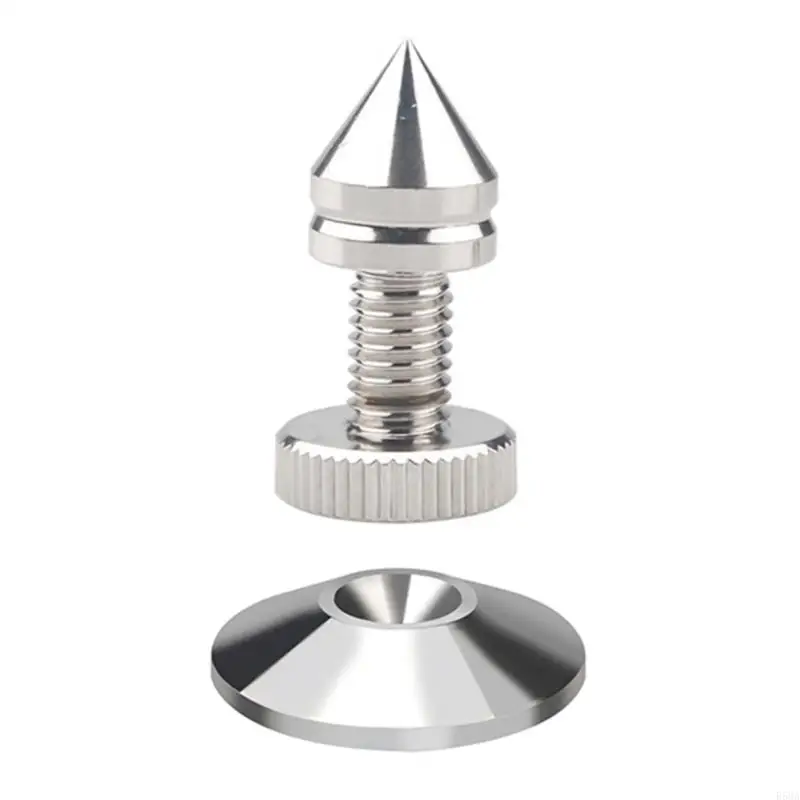 1Set Silver Metal Ginker Spikes Usulation Teps усиливает звук в Hifi Systems Слушание изоляции padsr R58a