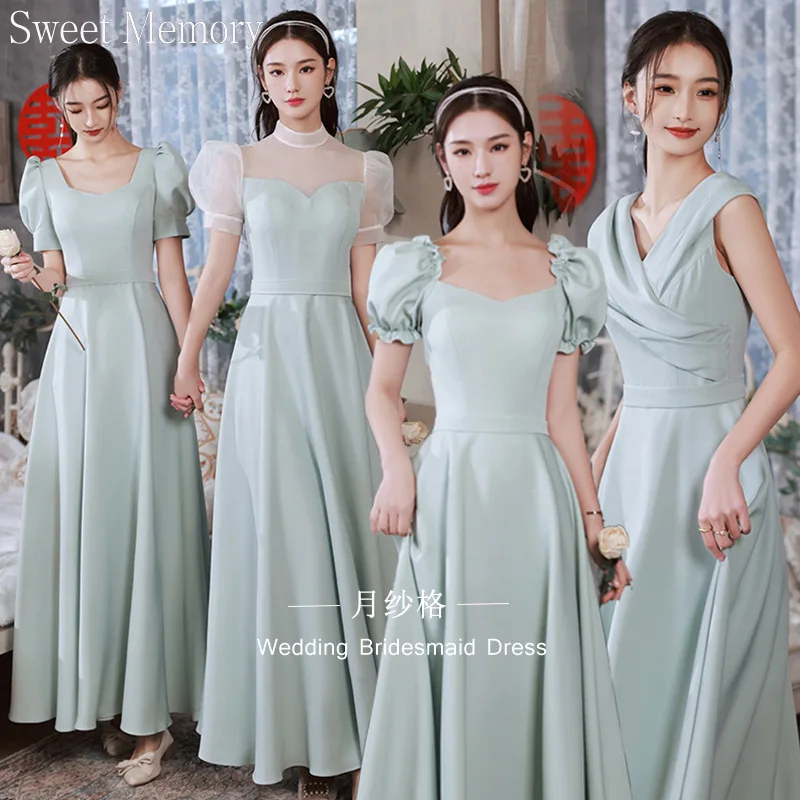 Выполненное на заказ A105 Sweet Memory Fashion Syles длиной до пола, вечернее платье для выпускного вечера для женщин, платья подружки невесты с молнией сзади
