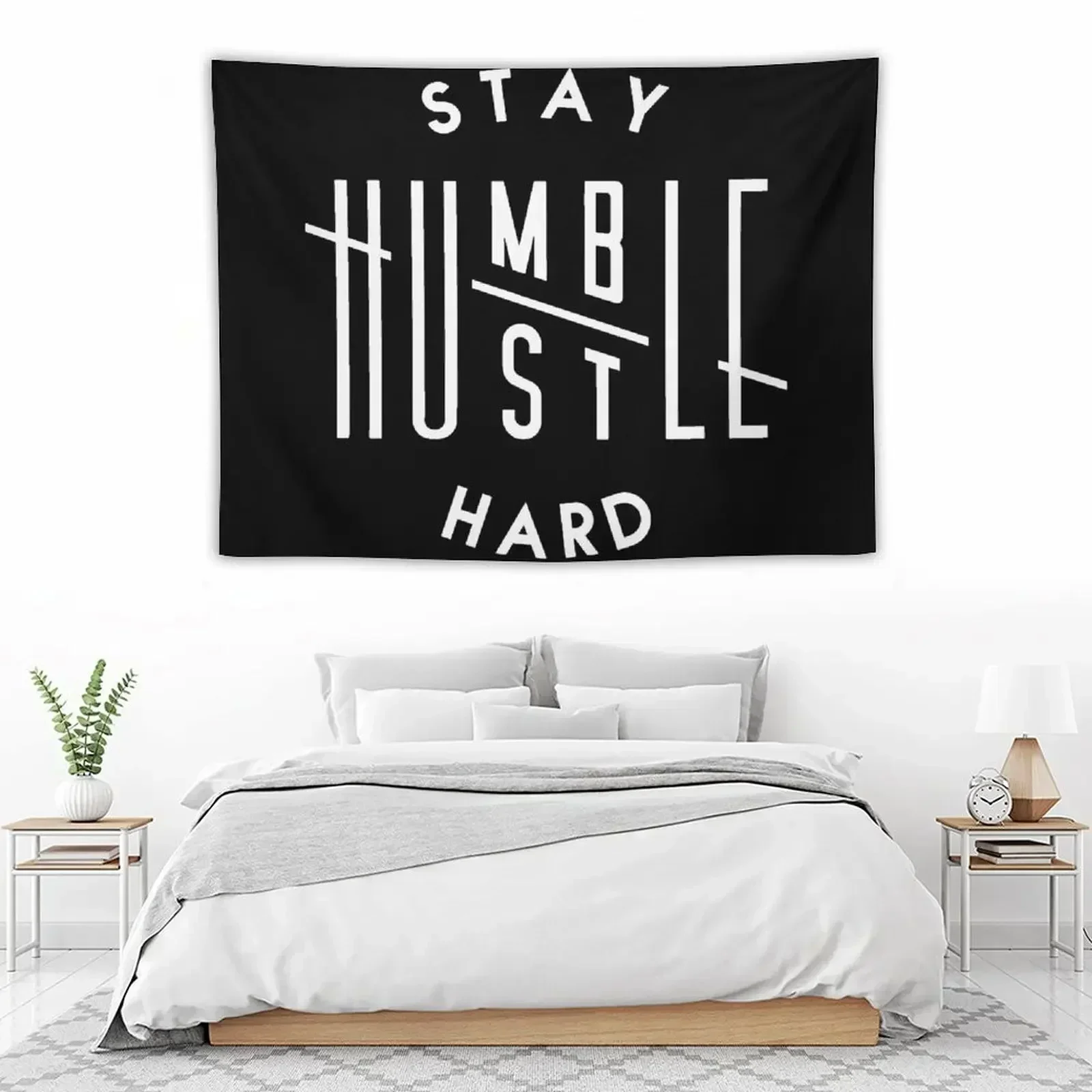 Фото HUSTLE HARD STAY HUMBLE гобелен настенный ковер настенный декор украшения дома эстетический гобелен №4