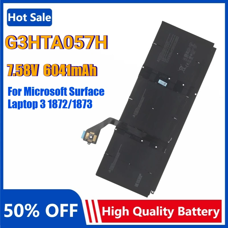 G3HTA057H 6041 мАч аккумулятор для ноутбука Microsoft Surface Laptop3 15 дюймов 15 дюймов 1872 1873 сменный аккумулятор Bateria 7,58 В