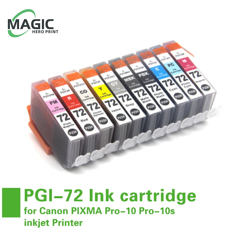 Новый совместимый чернильный картридж для Canon 72 PGI 72 c PGI72, Чернильный Картридж для струйного принтера Canon PIXMA Pro-10