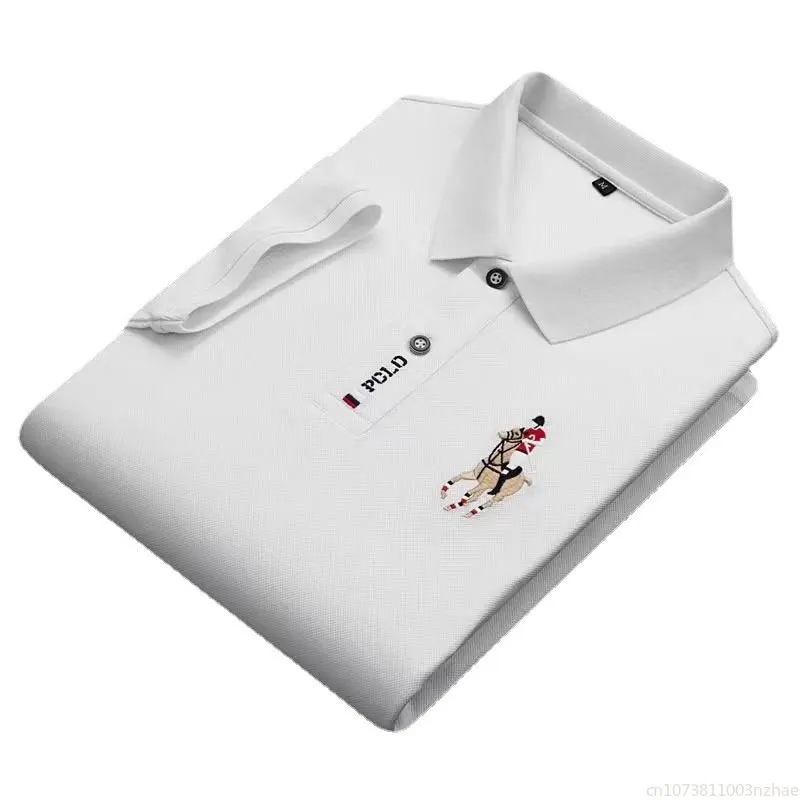 Воздухопроницаемый чехол Jaket Musim Panas Bar Kemeja POLO Lengan Pendek Bisnis Bordir Katun Pria Mewah Kemeja Kerah Pria Kasual (art.: 3920c1117a15c) - 3920c1117a15c