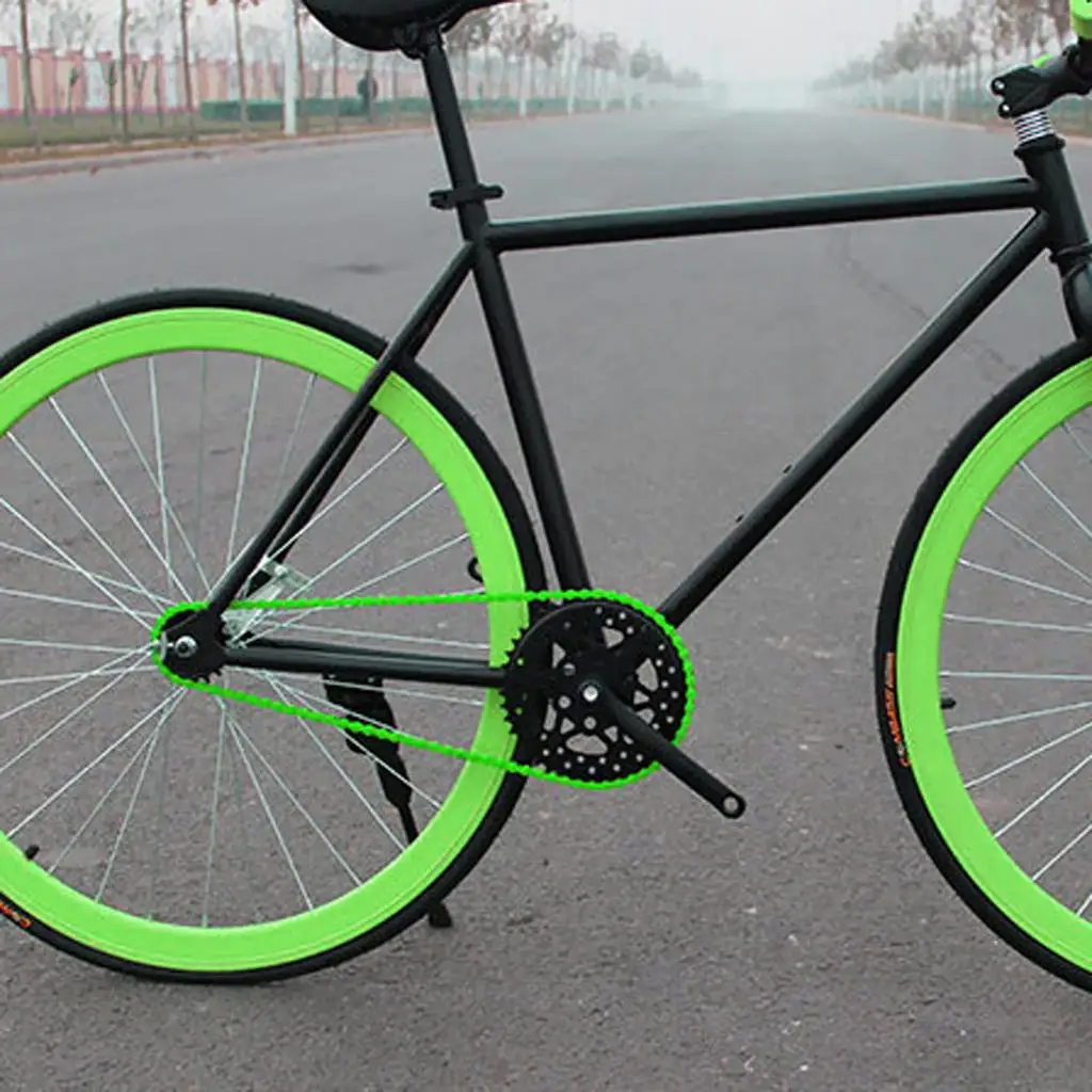 7 цветов велосипедная цепь фиксированная Шестерня BMX односкоростные цепи 1/2 'x 1/8'