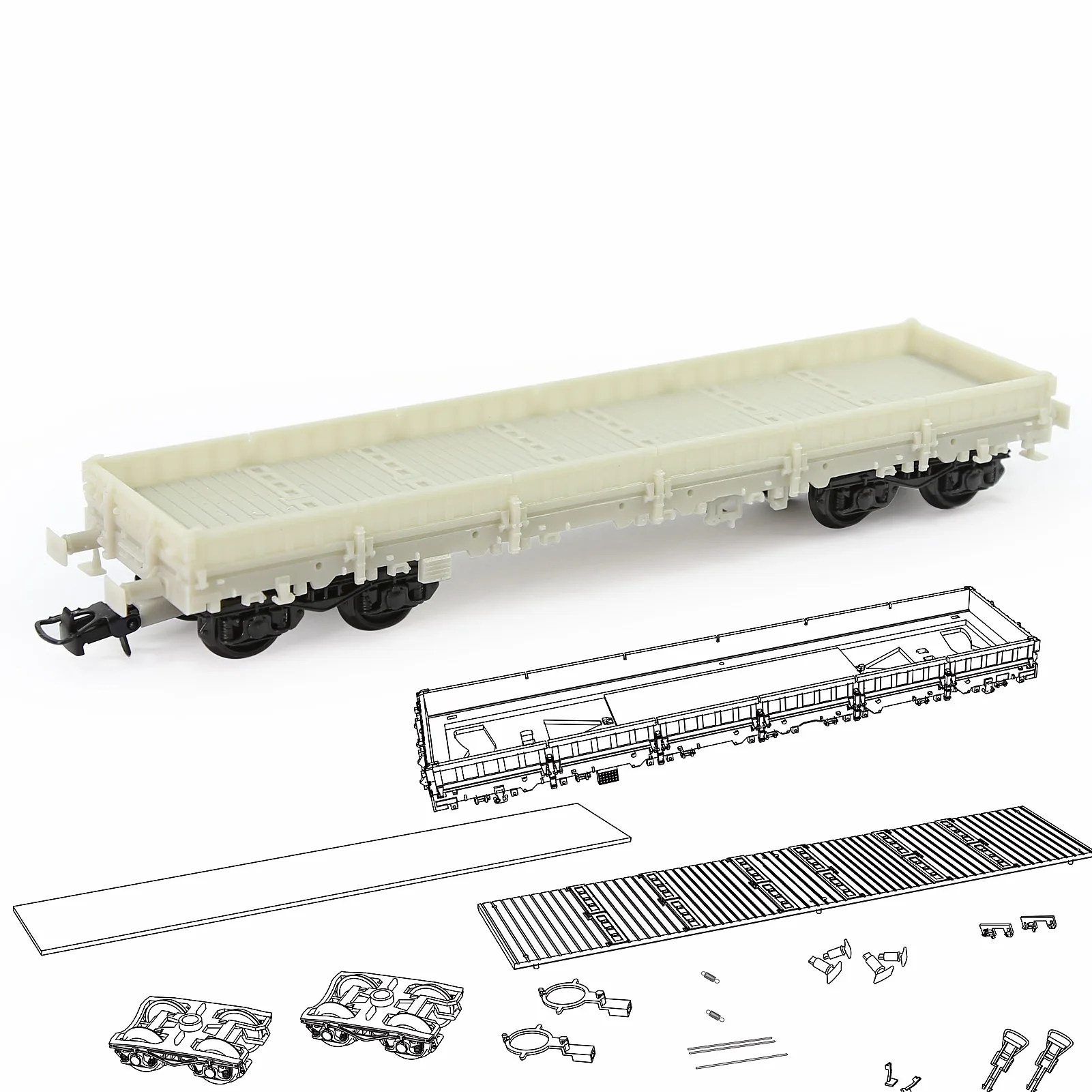 Evemodel, 1 шт., низкобоковая Автомобильная разборная модель модели 1:87, модель Wagon C8764JJ