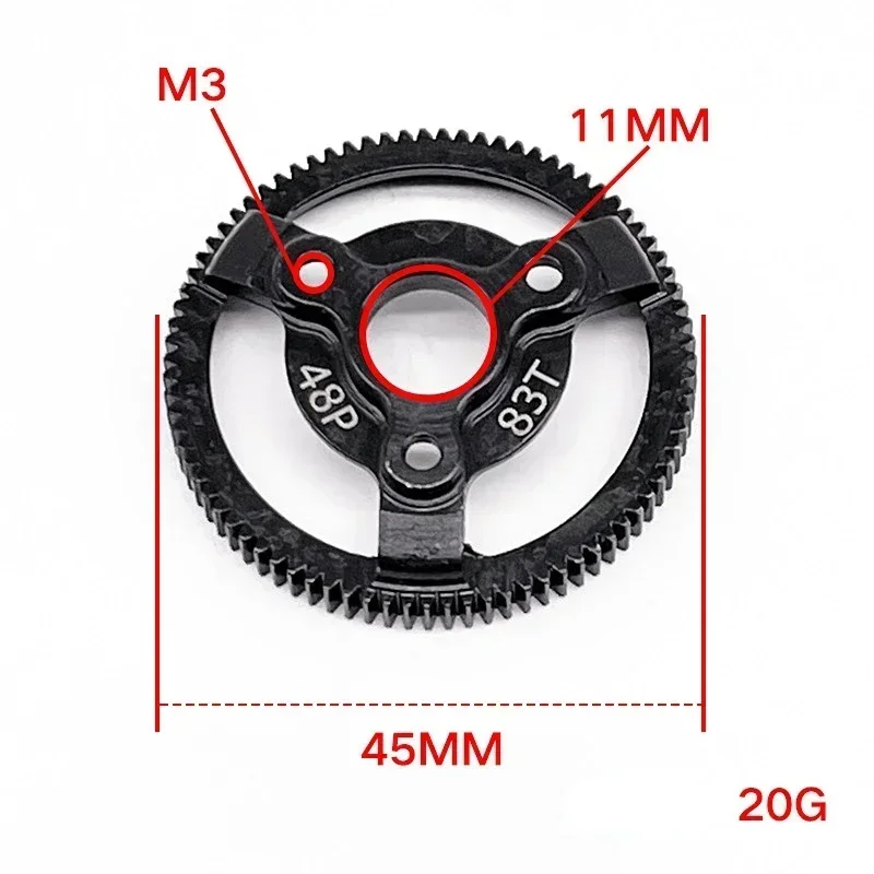 Tras Slash2WD, 2WD LCG Drag Slash Стальной большой зуб 48P/72 -76T,86T