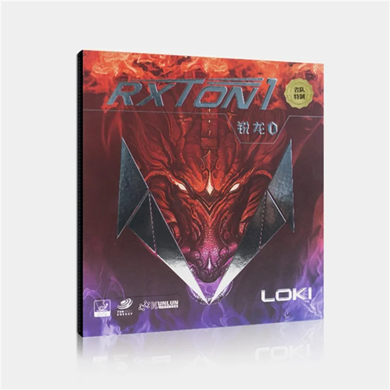 Фото [ LOKI Rxton 1] Липкая накладка для настольного тенниса — обучение для начинающих, высокое вращение и контроль, красный/черный (без датчика) №5