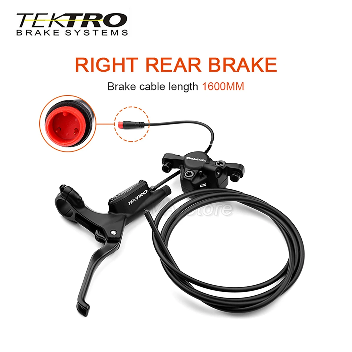 Фото Tektro E350 Гидравлический дисковый тормоз Ebike 2-контактный рычаг выключения питания Правый суппорт Электрический велосипедный дисковый тормоз Тормоза для электронного велосипеда №4