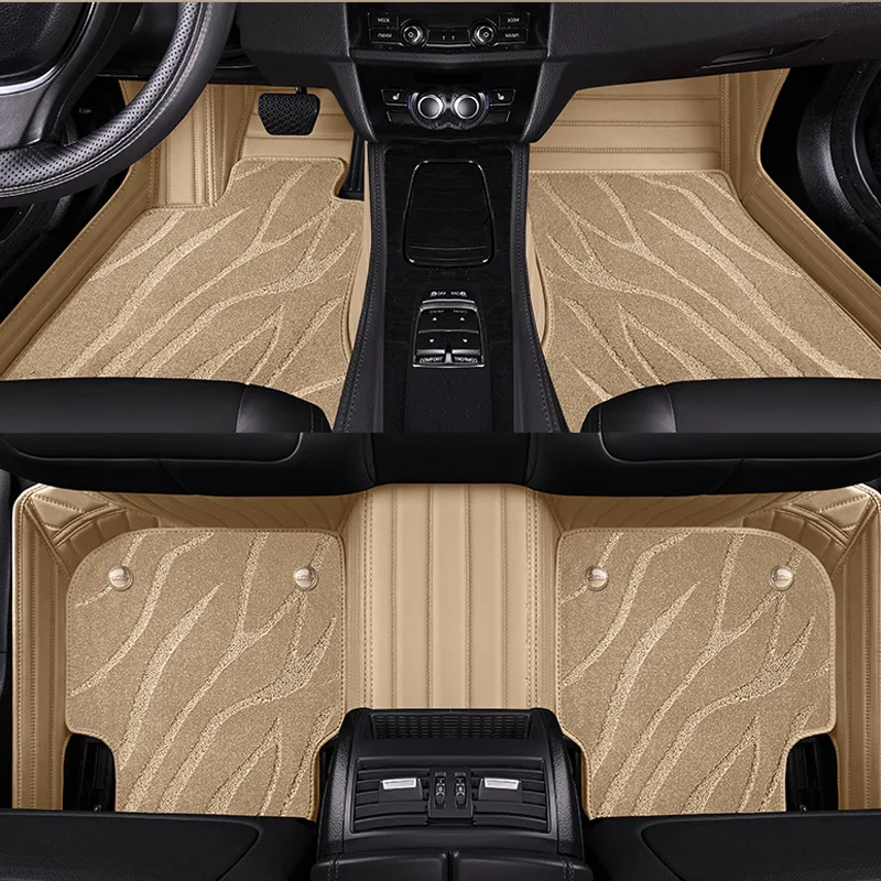 Для Range Rover Evoque 2016, автомобильные коврики, роскошные автомобильные коврики для ног, водонепроницаемые противоскользящие бархатные нейлоновые коврики из искусственной кожи