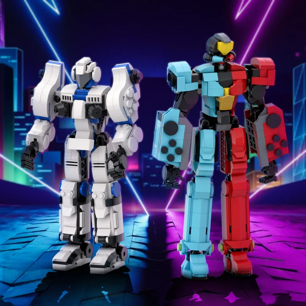 Механическая игрушка MOC Ideas, модель 2 в 1, игровые станции 5, механический переключатель PS5, робот, набор строительных блоков «сделай сам», игрушки для детей, подарок на день рождения
