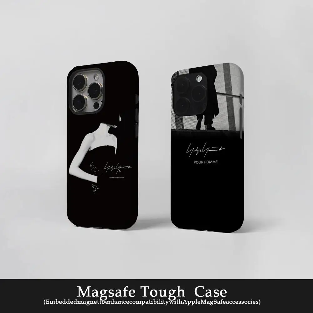 Штабелируемый чехол Y-Yohji Y-Yamamoto, корейский INS для iPhone 16, 15, 14, 13, 12, 11 Pro Max Plus, роскошная магнитная двухслойная задняя крышка