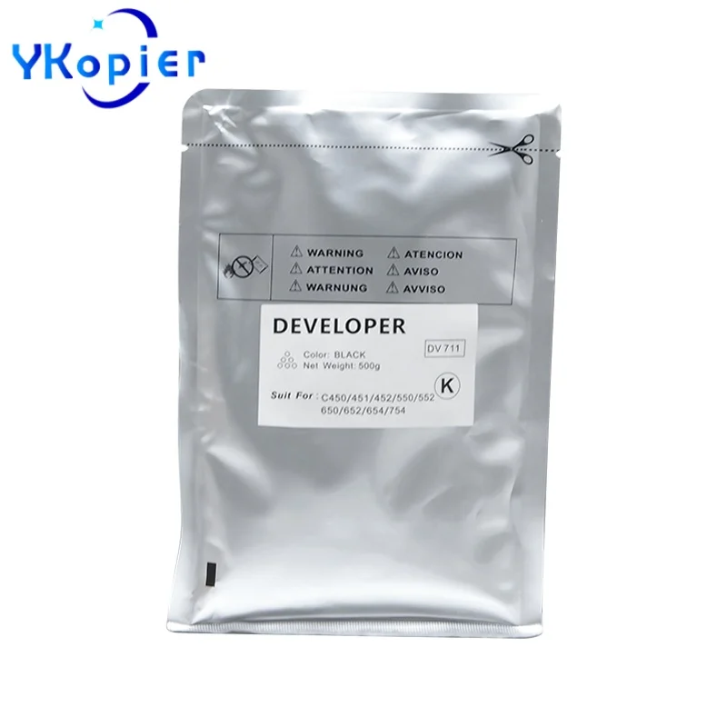 Фото DV711 500G K порошок разработчика для Konica Minolta Bizhub C450 C451 C452 C550 C552 C650 C652 C654 C754 430G CMY Developer №5