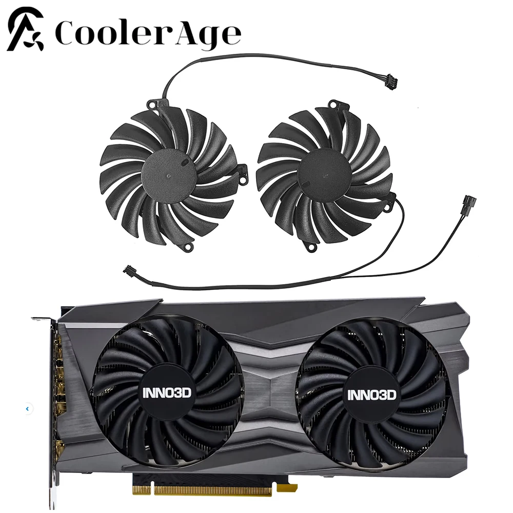 Video Card Fan Replacement For INNO3D GeForce RTX 3070 TWIN X2 OC 85MM CF-12915S  RTX3070 Graphics Card Cooling Fan