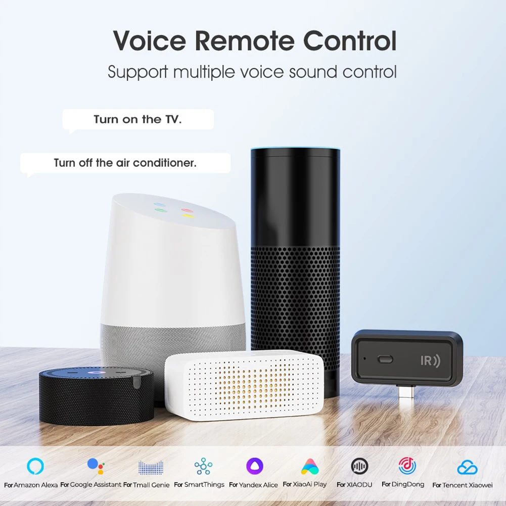 Фото Для Tuya Smart WiFi инфракрасный пульт дистанционного управления ​   Type-C для умного дома Инфракрасный пульт дистанционного управления через приложение контролирует бытовую технику №5