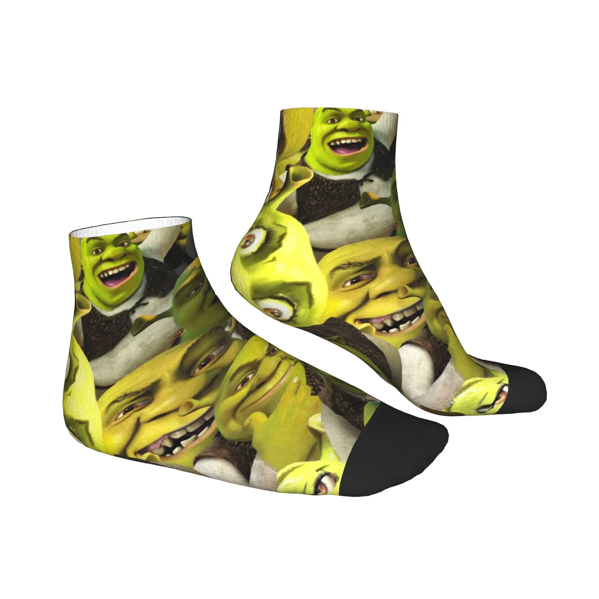 Фото Носки с коллажем Shrek, впитывающие пот чулки в стиле Харадзюку, всесезонные носки, аксессуары для подарка на день рождения унисекс №2