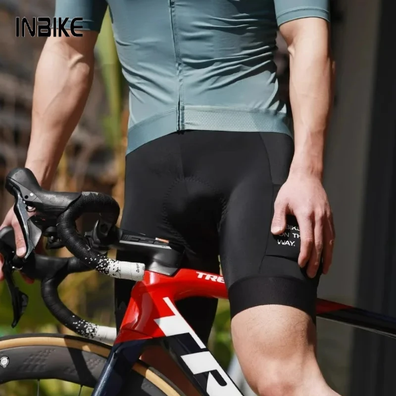 INBIKE мужские летние велосипедные шорты дышащие амортизирующие спортивные шорты с карманами для оптимального комфорта и активного отдыха