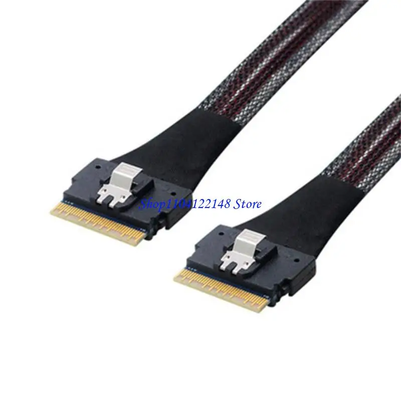 P9FA SAS4.0 SFF-8654 8I Прямо к SFF-8654 8I Прямой 24 Гбит / с высокой скорости SAS4.0 Расширение кабеля для сервера