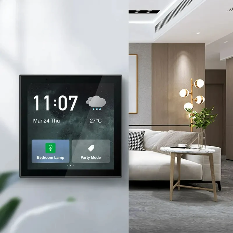 Фото Новый тренд, Wi-Fi 4-дюймовый настенный ЖК-экран, Центральная многофункциональная Панель управления для дома №2