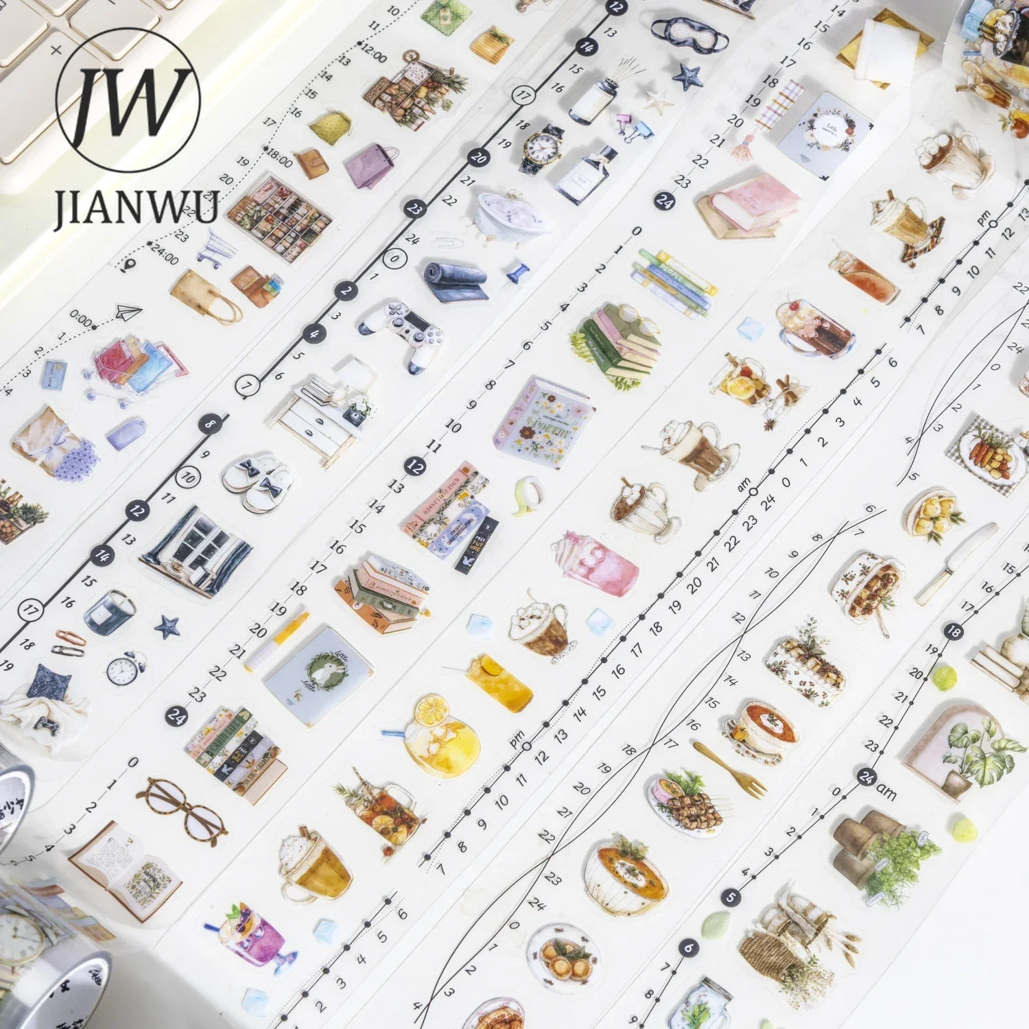 JIANWU 40 мм * 200 см серия Life Sequence, винтажная книга с растениями, кофейный пейзаж, материал, коллаж, ПЭТ-лента, креативный журнал, канцелярские принадлежности
