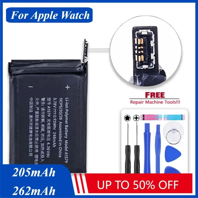 Аккумулятор 205 мАч/273 мАч/262 мАч для Apple Watch iWatch Series 1 2 3 A1578 A1760 A1847 38 мм GPS LTE аккумуляторы